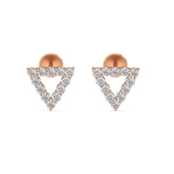 Inverted Triangle Geometric Diamond Studs