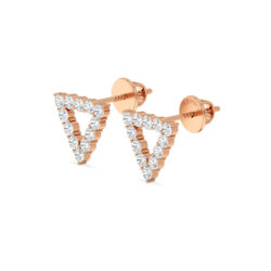 Inverted Triangle Geometric Diamond Studs