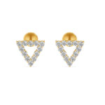 Inverted Triangle Geometric Diamond Studs