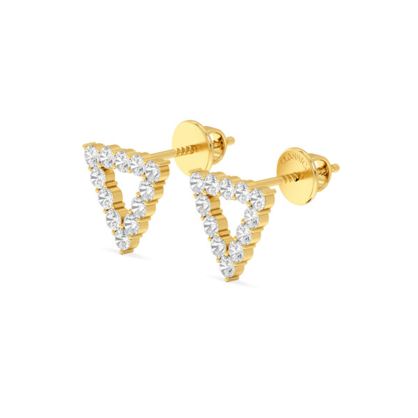 Inverted Triangle Geometric Diamond Studs