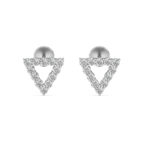 Inverted Triangle Geometric Diamond Studs