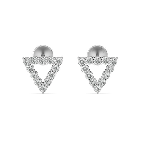 Inverted Triangle Geometric Diamond Studs