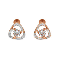 Floral Vortex Diamond Earrings