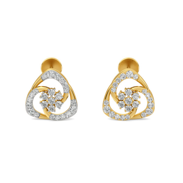 Floral Vortex Diamond Earrings