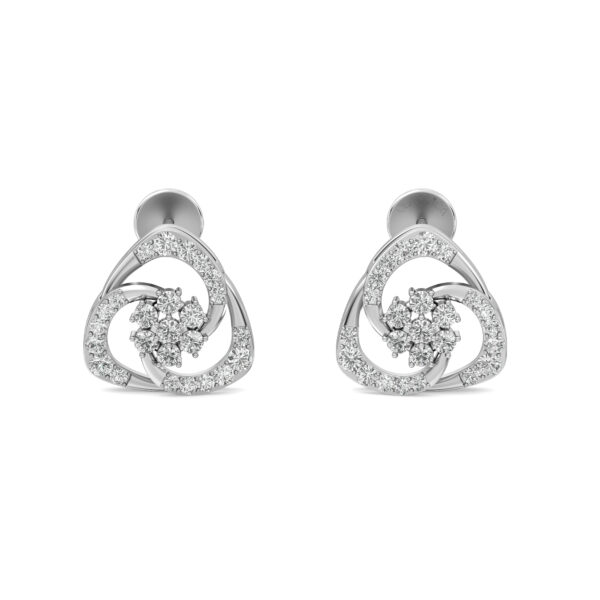 Floral Vortex Diamond Earrings