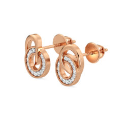 Opulence Circle Diamond Studs Earrings