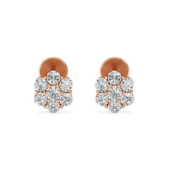Graceful Eternity Floral Diamond Earrings
