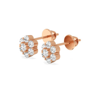 Graceful Eternity Floral Diamond Earrings