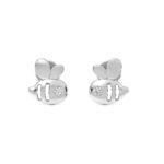 These Rose Gold Bee-Shaped Diamond Stud Earrings