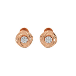 Serene Spiral Solitaire Diamond Earrings