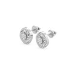 Serene Spiral Solitaire Diamond Earrings