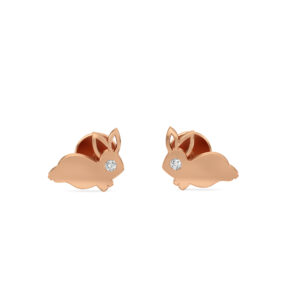 Golden Grace Rabbit Diamond Earrings