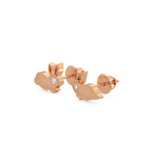 Golden Grace Rabbit Diamond Earrings