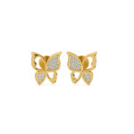 Butterfly Flutter Diamond Studs Earrings