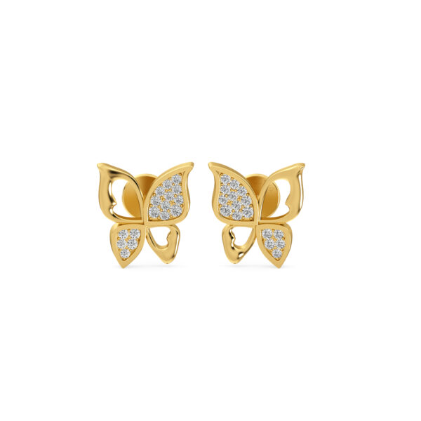 Butterfly Flutter Diamond Studs Earrings