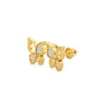 Butterfly Flutter Diamond Studs Earrings