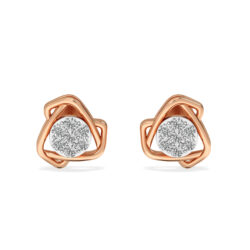 Luxe Spiral Diamond Studs Earrings