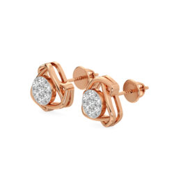 Luxe Spiral Diamond Studs Earrings