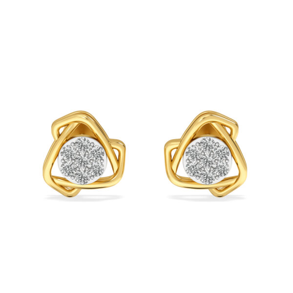 Luxe Spiral Diamond Studs Earrings