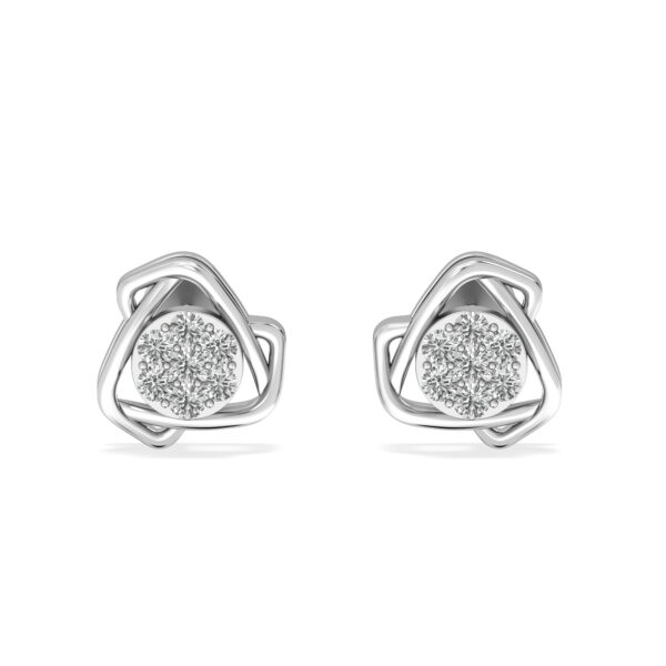 Luxe Spiral Diamond Studs Earrings