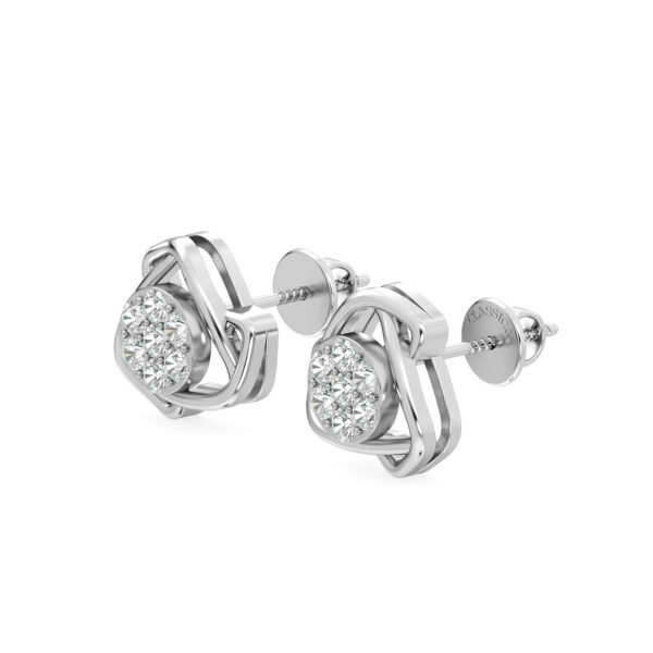 Luxe Spiral Diamond Studs Earrings