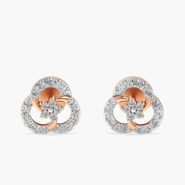 Elysian Bloom Diamond Studs Earrings