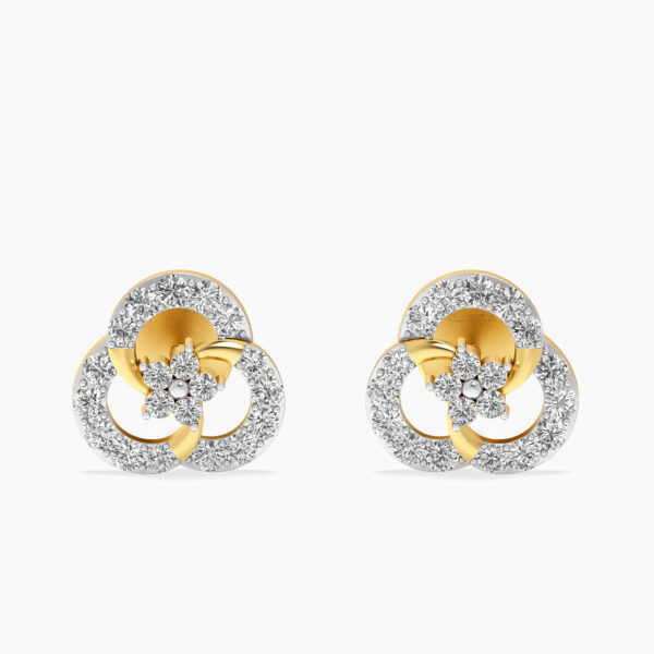 Elysian Bloom Diamond Studs Earrings