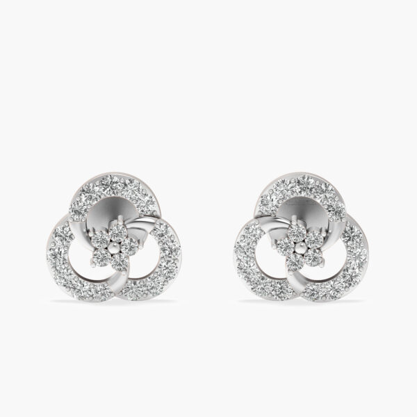 Elysian Bloom Diamond Studs Earrings