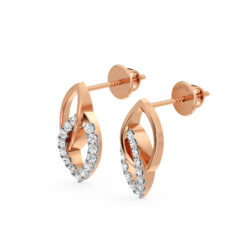 Ornate Oval Luxe Drops Diamonds Earrings