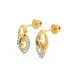 Ornate Oval Luxe Drops Diamonds Earrings