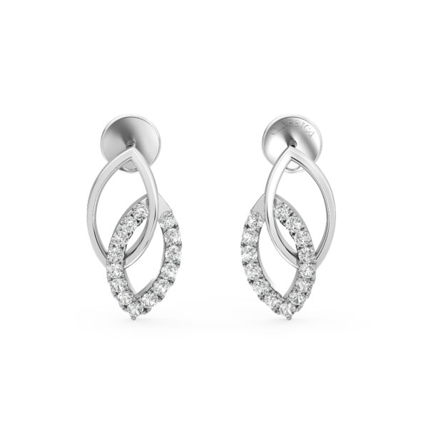Ornate Oval Luxe Drops Diamonds Earrings