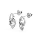 Ornate Oval Luxe Drops Diamonds Earrings