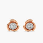 Graceful Swirl Diamond Studs Earrings