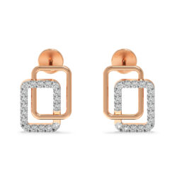 Interlocked Matrix Diamond Studs Earrings