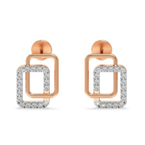 Interlocked Matrix Diamond Studs Earrings