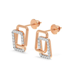 Interlocked Matrix Diamond Studs Earrings