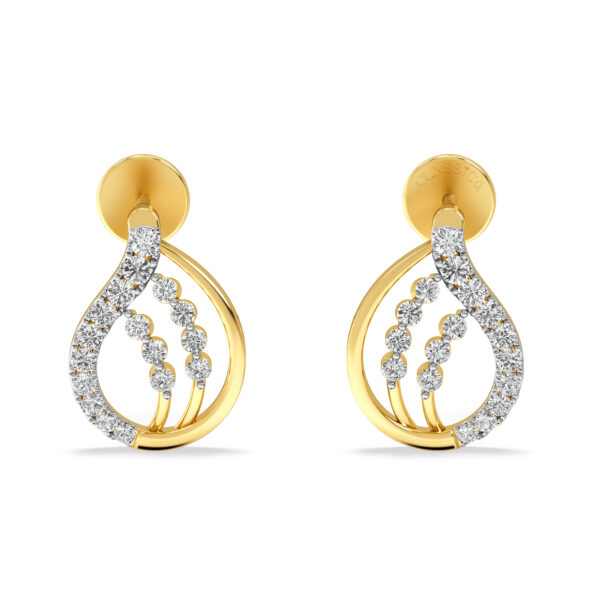 Midnight Star Glamour Diamond Studs Earrings
