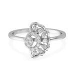 Half-Flower Motif Classic Diamond Ring