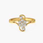Swirl Frame Diamond Cluster Ring