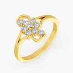 Swirl Frame Diamond Cluster Ring