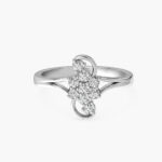 Swirl Frame Diamond Cluster Ring