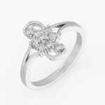 Swirl Frame Diamond Cluster Ring