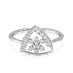 Triangle Petal Flower Diamond Ring