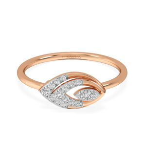 Delicate Open-Leaf Diamond Ring