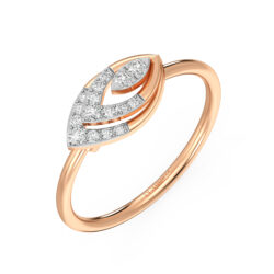Delicate Open-Leaf Diamond Ring