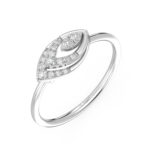 Delicate Open-Leaf Diamond Ring