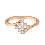 Royal Nine Diamond Square Ring