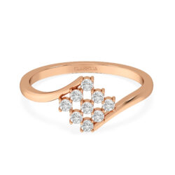 Royal Nine Diamond Square Ring