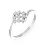Royal Nine Diamond Square Ring