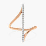Vertical Line Diamond Ring